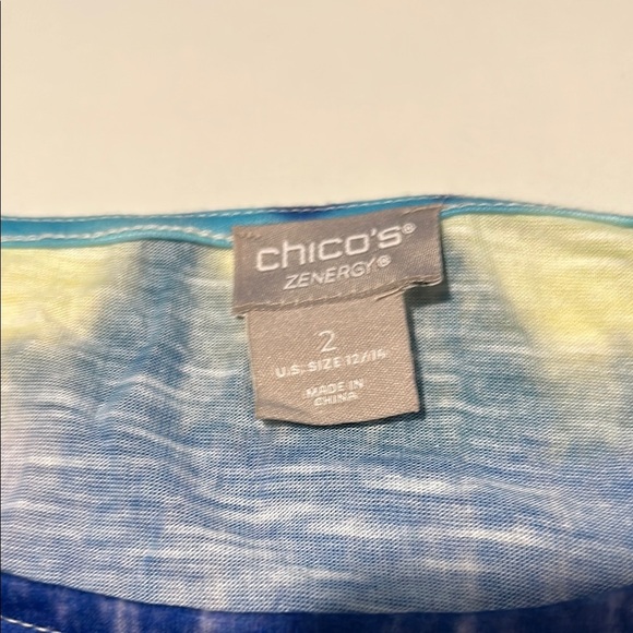 Chico's Multicolor Tie-Dye Women's Top Size 2 - Picture 3 of 9
